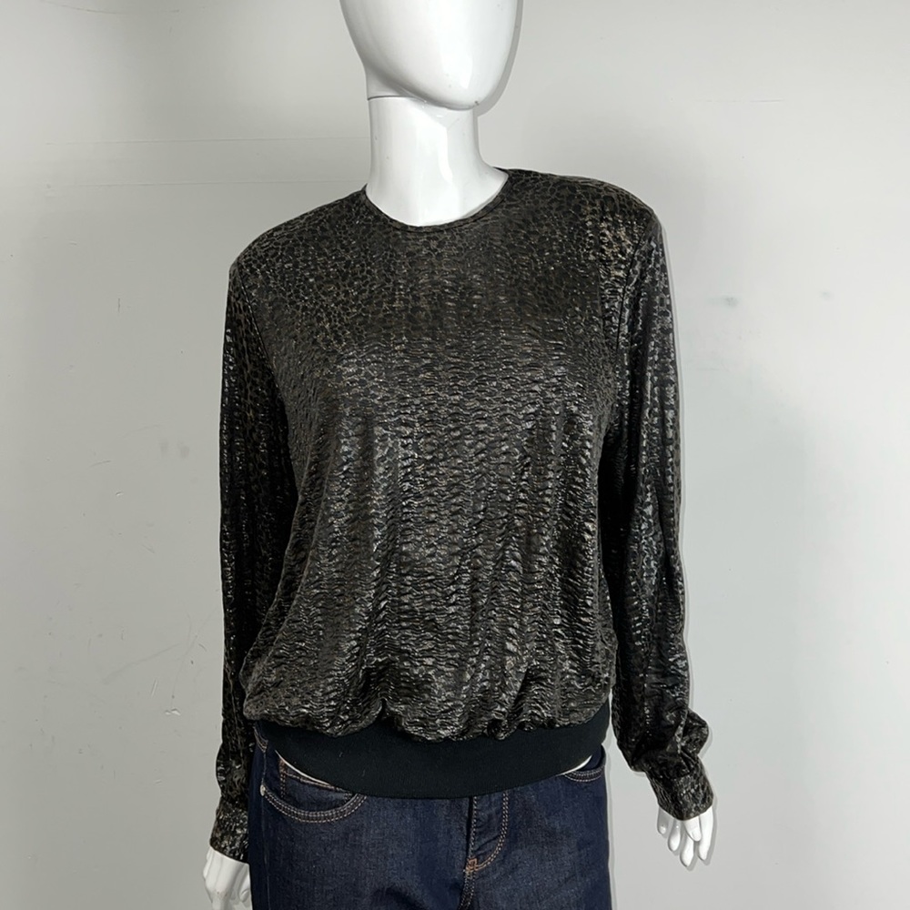 Vintage Judy Bond Metallic Long sleeve Blouse